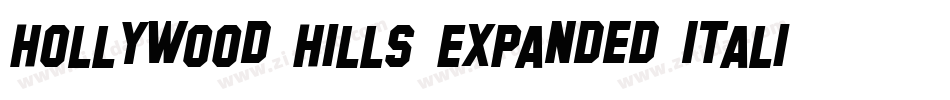 Hollywood Hills Expanded Italic字体转换